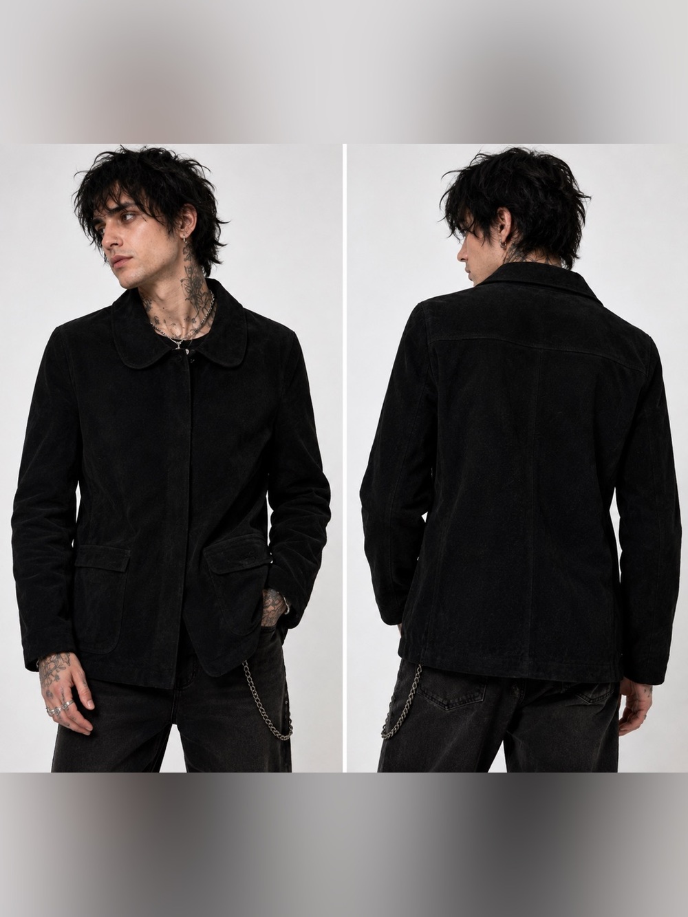 Lip Service XL Black Velvet Blazer Jacket Y2K Goth Punk Skull Buttons